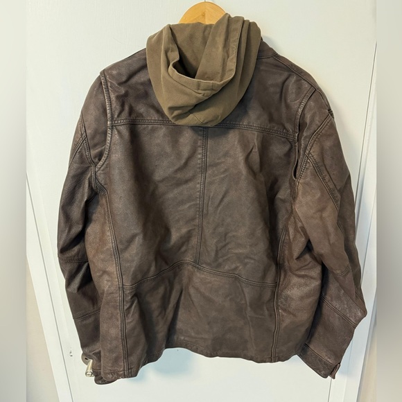 Men’s Danier Brown Leather Jacket - Size XXL - Picture 3 of 5